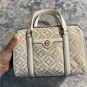 Michael Kors Cream and Gold Satchel Small Brand New Authentic